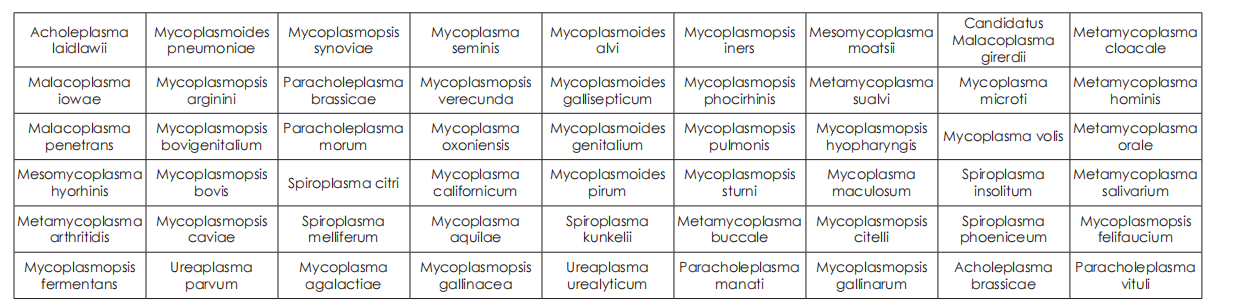 可檢測(cè) 54 種支原體
